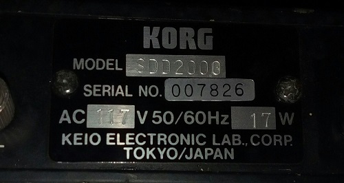SDD 3000 rack, serial number e model.