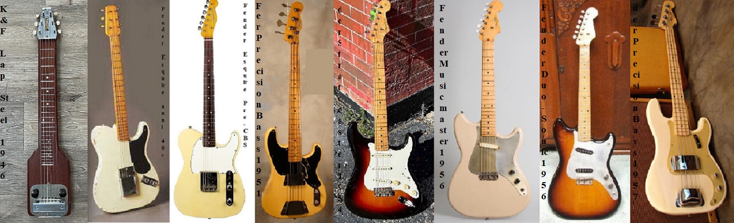 Leo Fender dal disegno simmetrico a quello asimmetrico-inclinato.