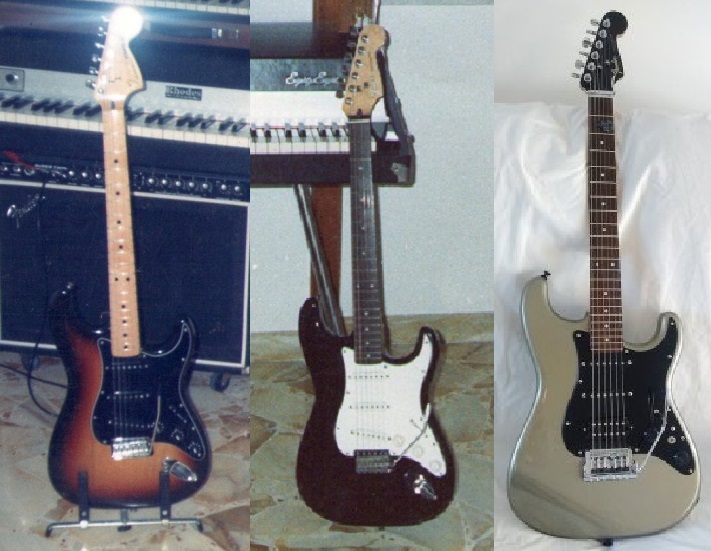Le mie Fender Stratocaster attuali.