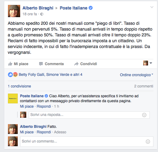 Manuale di Rojatti e la vergogna di Poste Italiane