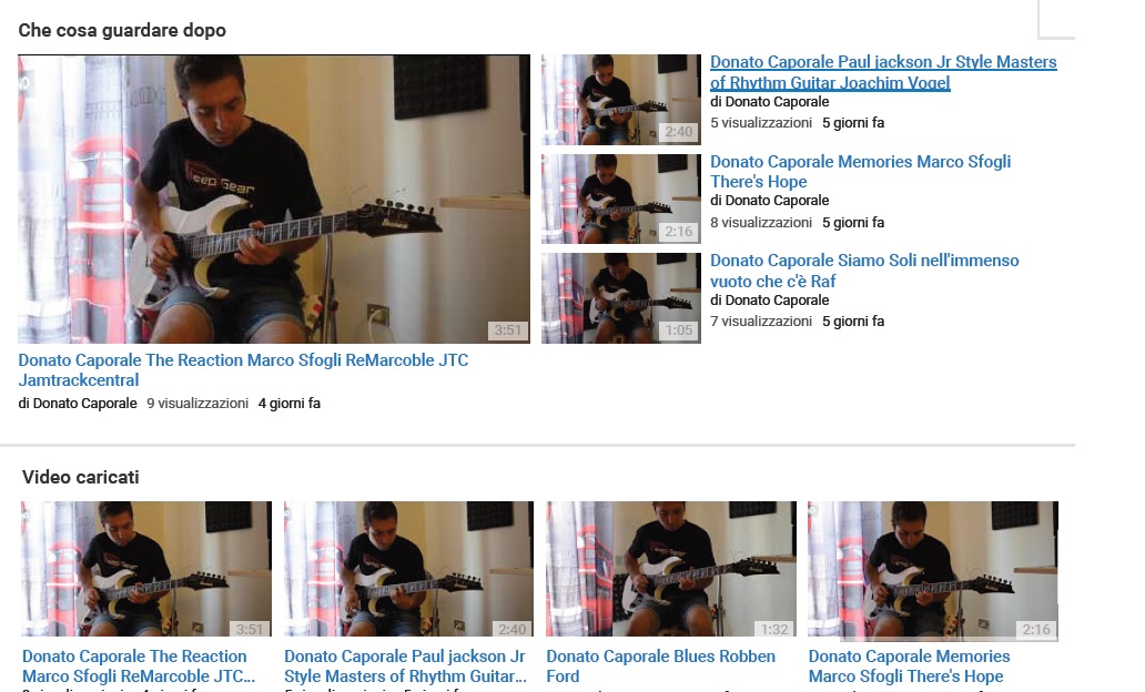 7 nuovi video + 1 dedicato alla chitarra ritmica