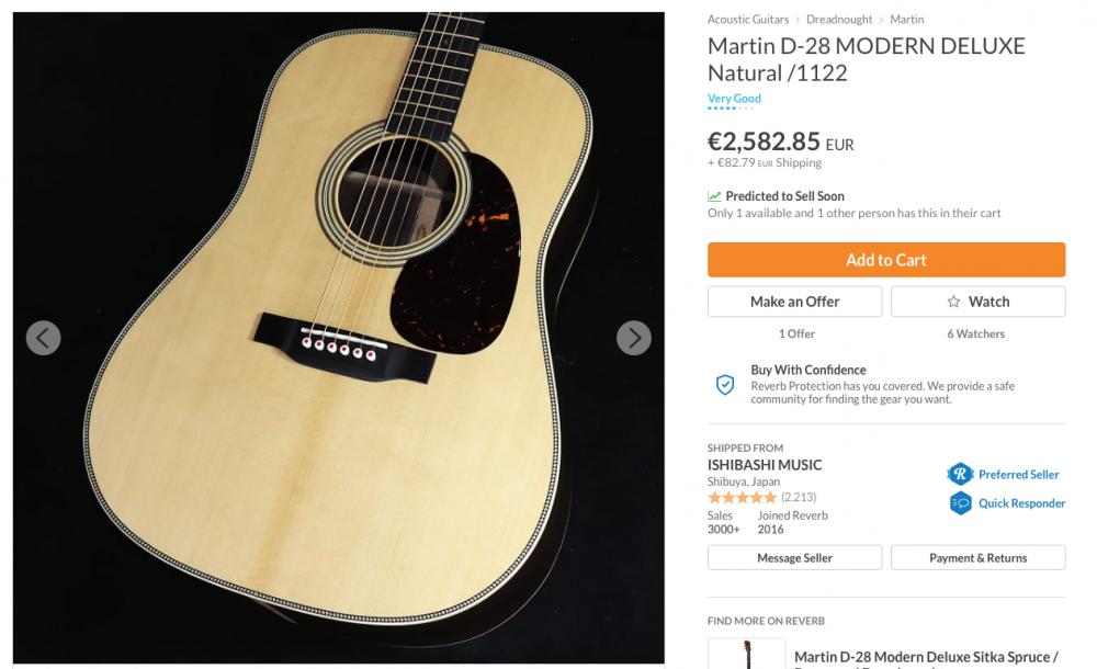 Voglio comprare in Italia un Martin ma dovrei spendere tanti soldi in più  