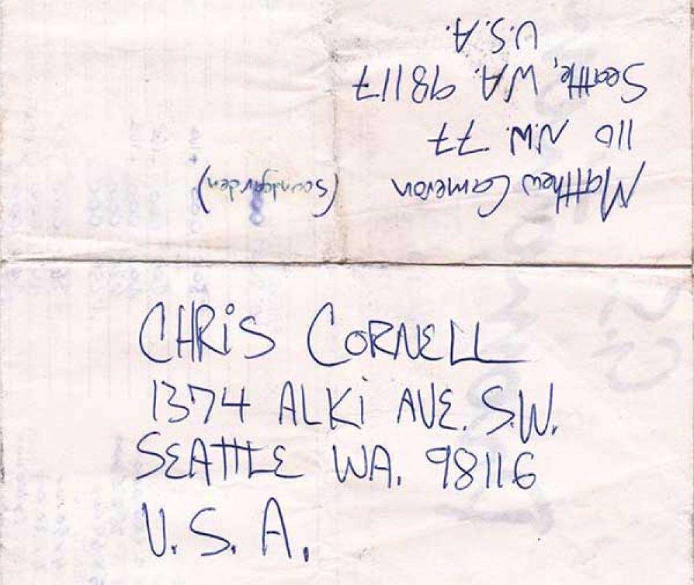 Chris Cornell, 1374 Alki Ave. S.W. Seattle