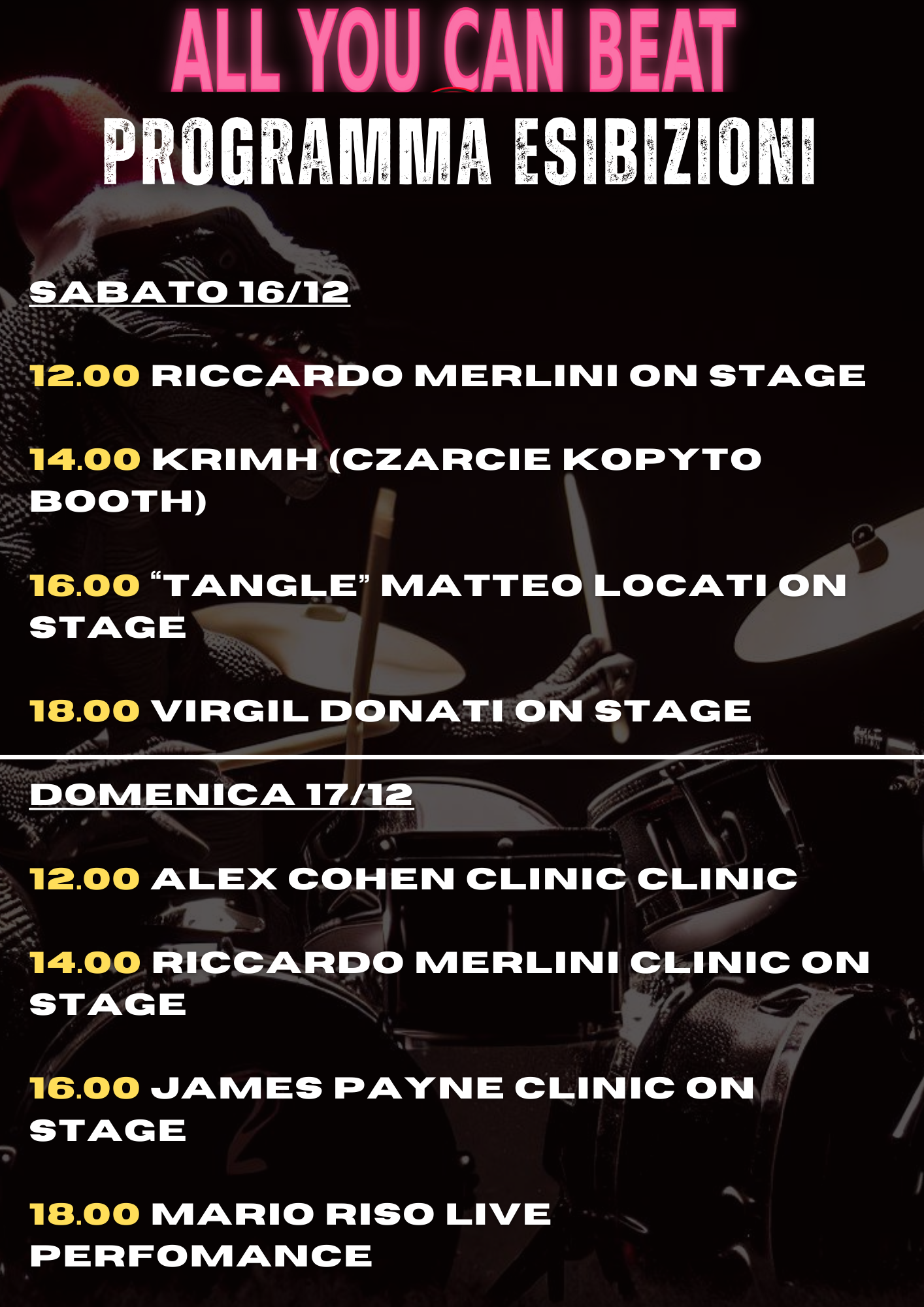 All You Can Beat: il weekend dedicato alla batteria a Rovigo