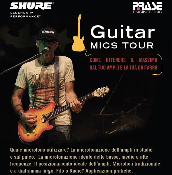 Shure Guitar Mics Tour: lezioni di microfonazione on the road